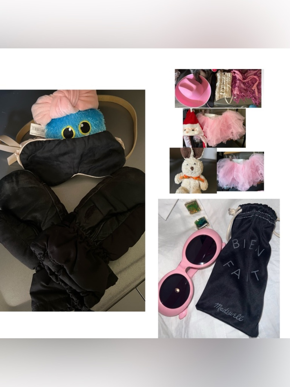 🍭14PC 💕Kids Pink Tutu Ballet Costume Skirt&f etcs Pink sunglasses ski gloves